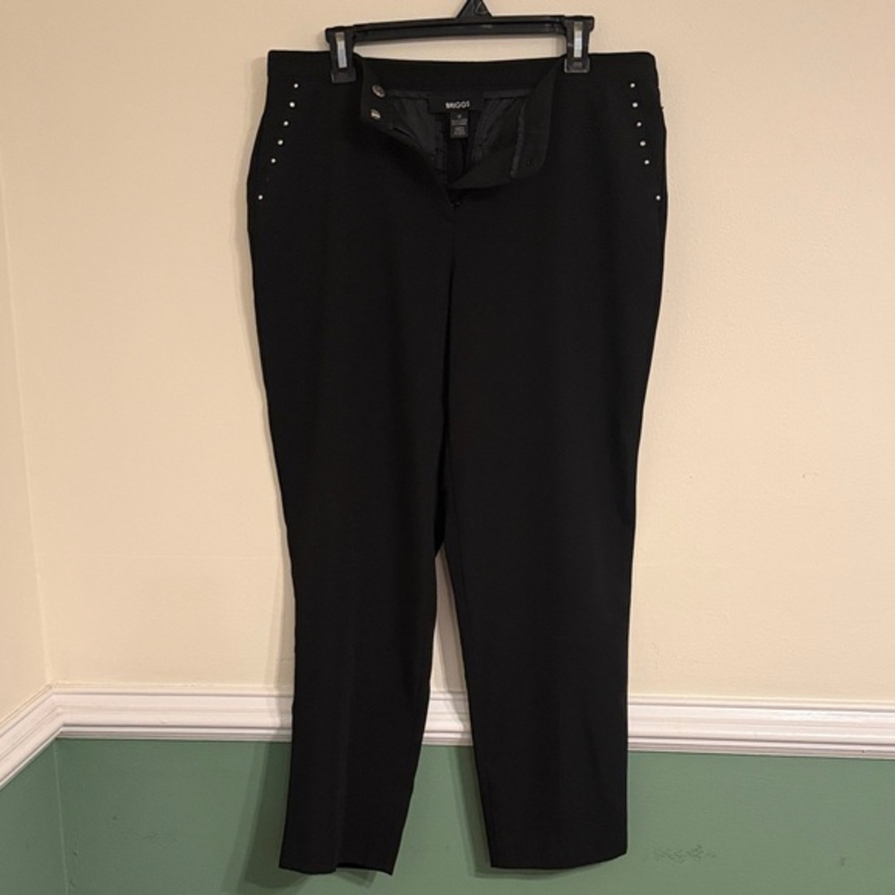 Briggs classic Black Pants Business pants Stud Accents black work pants size 12
